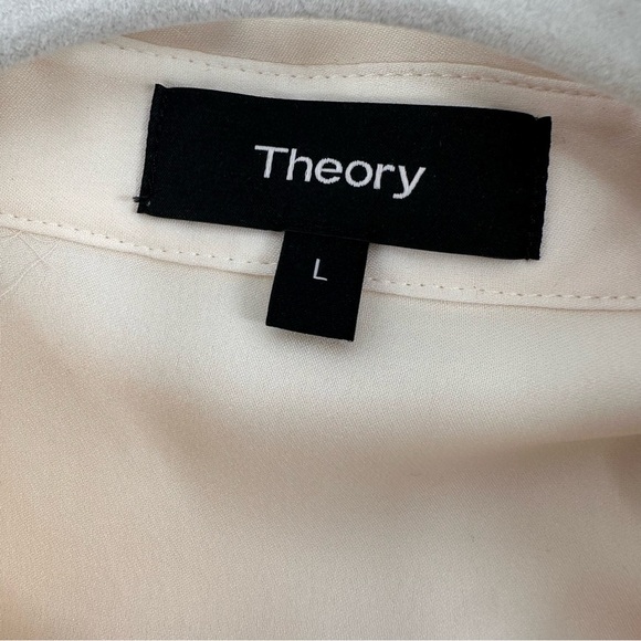 Theory Tanelis Sleeveless Top in Silk Georgette Large - Picture 3 of 5